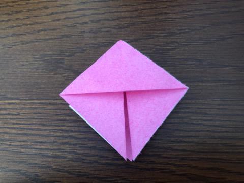桃の花を折り紙の手順6