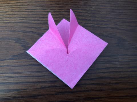 桃の花を折り紙の手順9